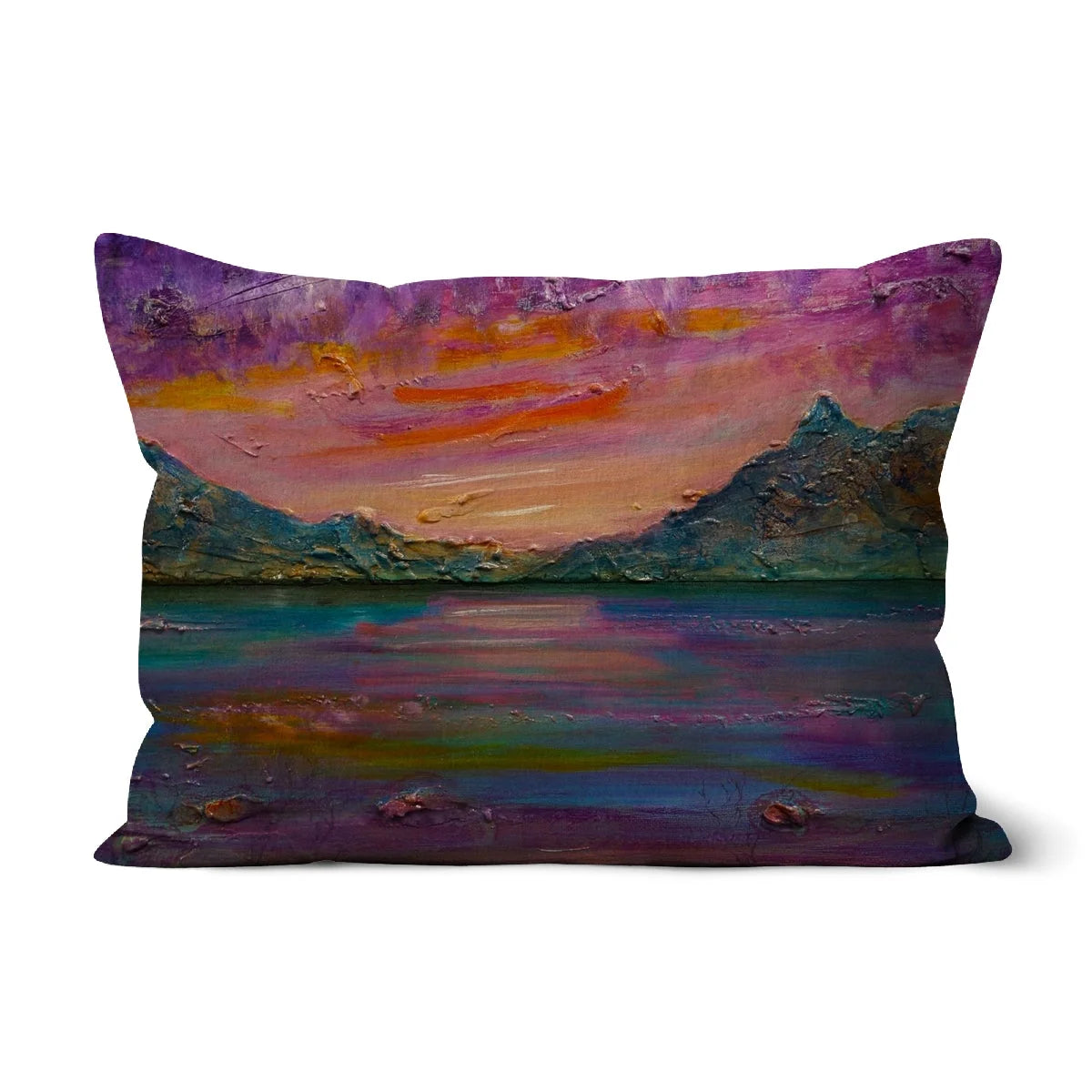 Loch Leven Sunset Cushion - Glencoe Art Gallery Scotland Worldwide Shipping Paintings | Prints | Gifts