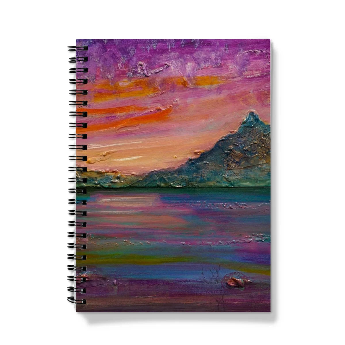 Loch Leven Sunset Notebook - Glencoe Art Gallery Scotland Worldwide Shipping Paintings | Prints | Gifts