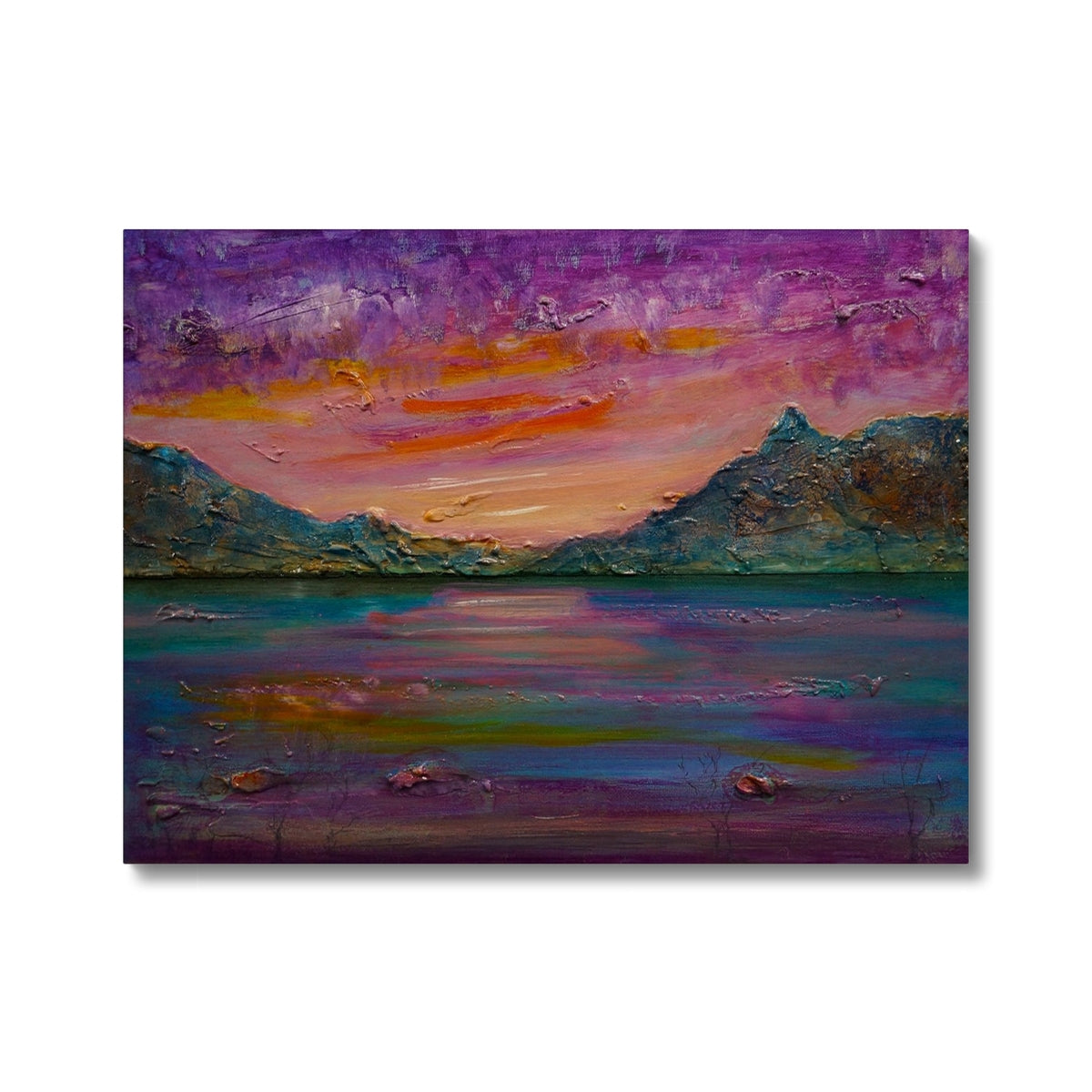 Loch Leven Sunset Painting | Canvas From Scotland