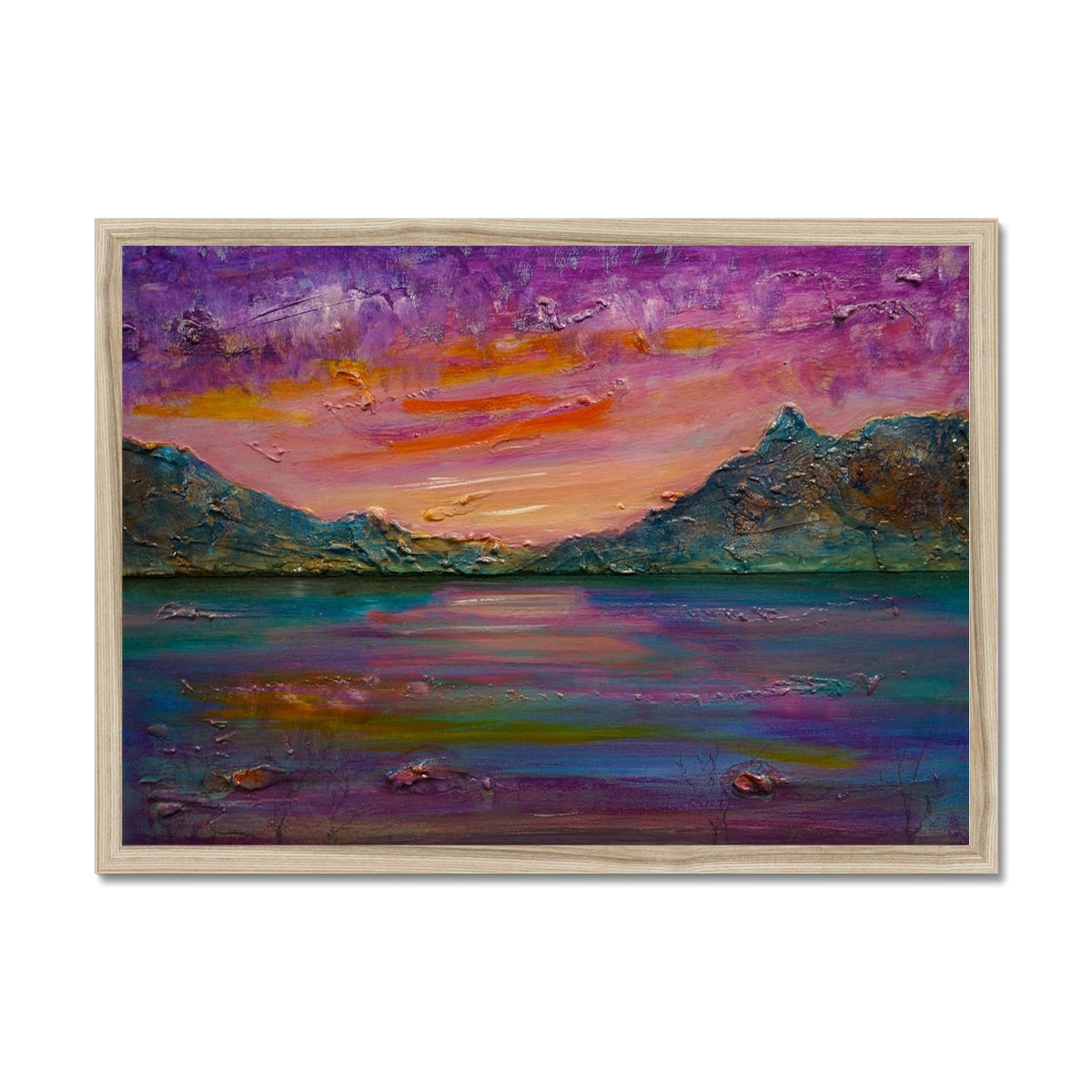 Loch Leven Sunset Painting | Framed Prints From Scotland