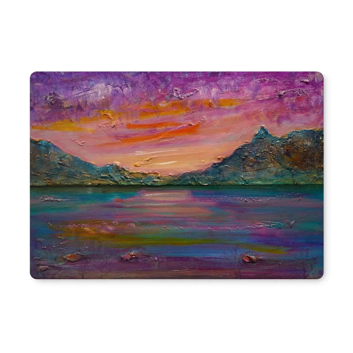 Loch Leven Sunset Placemat - Glencoe Art Gallery Scotland Worldwide Shipping Paintings | Prints | Gifts