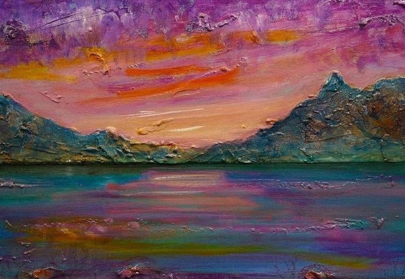 Loch Leven Sunset Scottish Landscape Painting