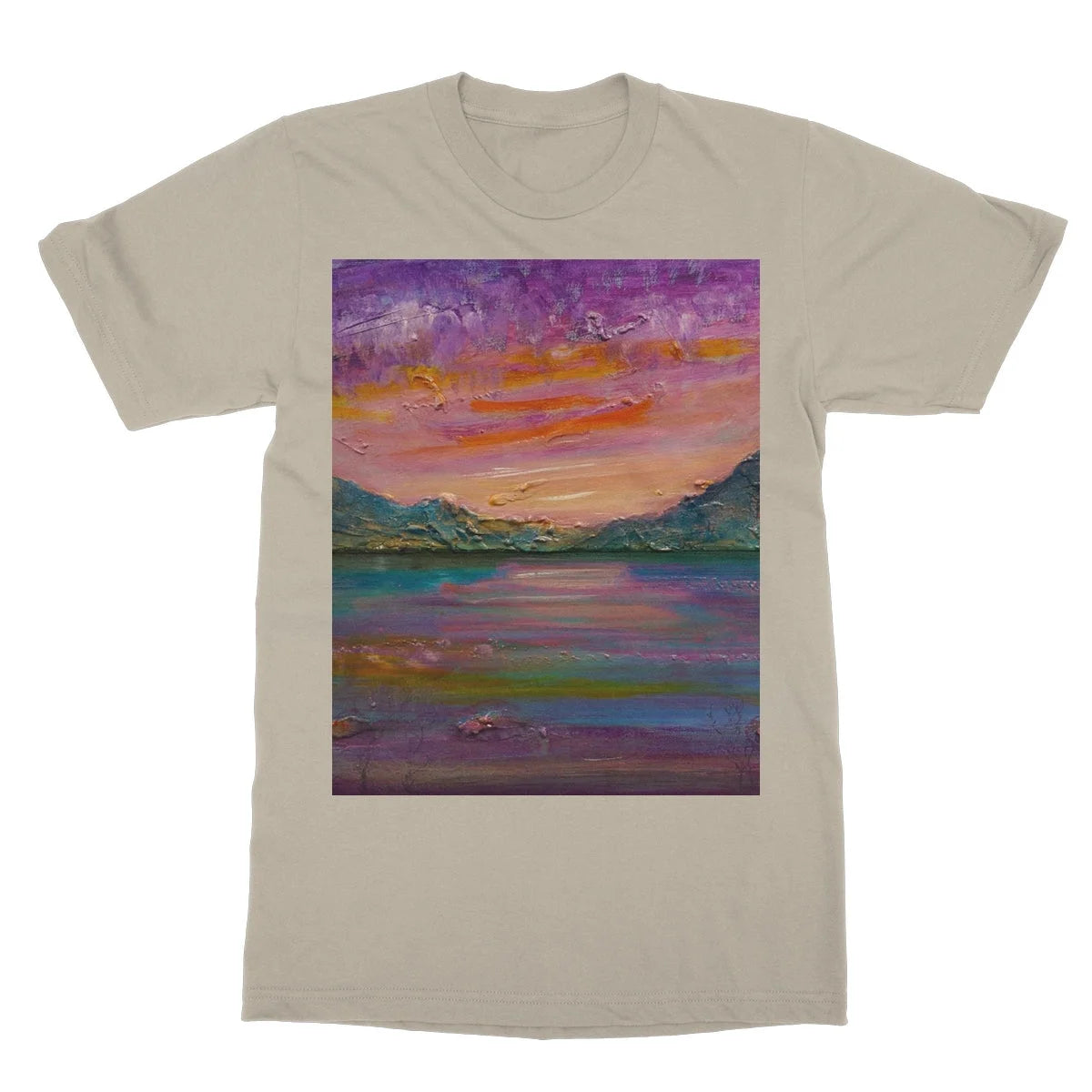 Loch Leven Sunset Softstyle T-shirt - Glencoe Art Gallery Scotland Worldwide Shipping Paintings | Prints | Gifts