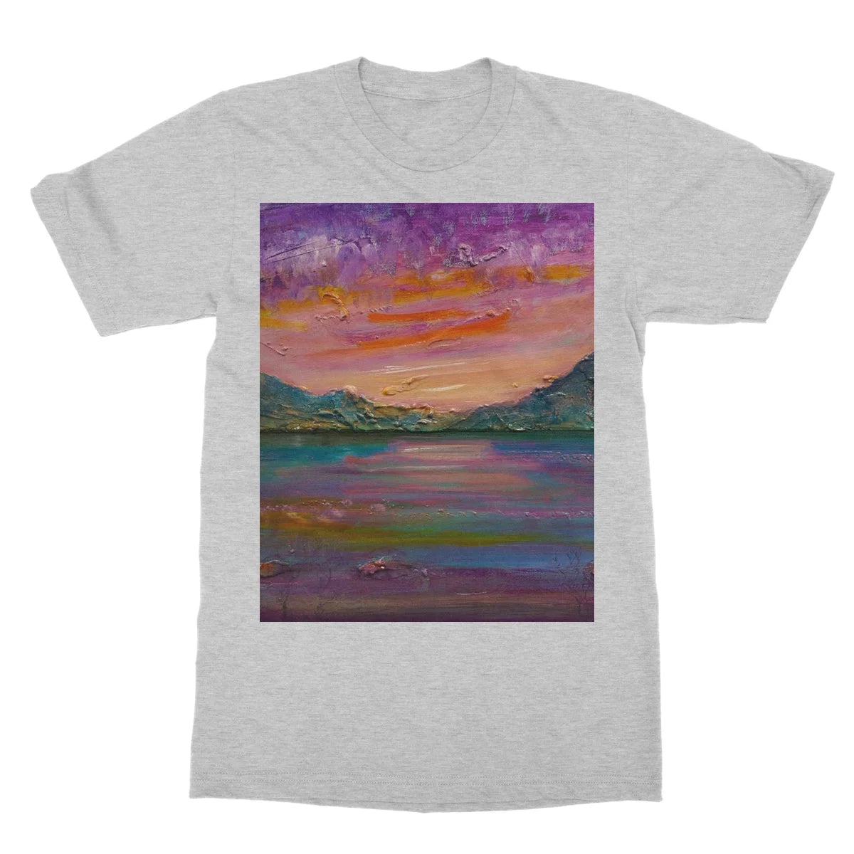Loch Leven Sunset Softstyle T-shirt - Glencoe Art Gallery Scotland Worldwide Shipping Paintings | Prints | Gifts