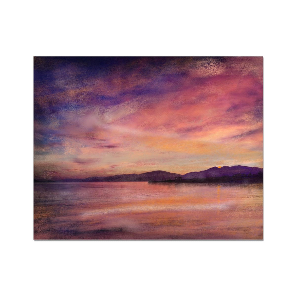 Loch Linnhe Dusk Painting | Artist Proof Collector Prints From Scotland