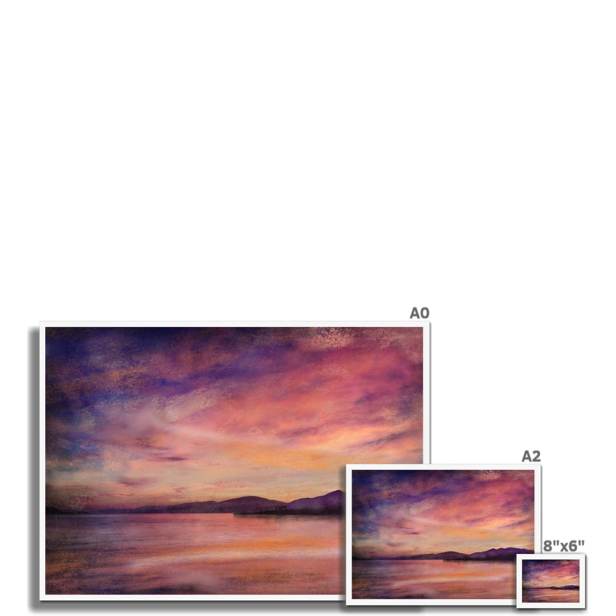 Loch Linnhe Dusk Painting | Framed Prints From Scotland