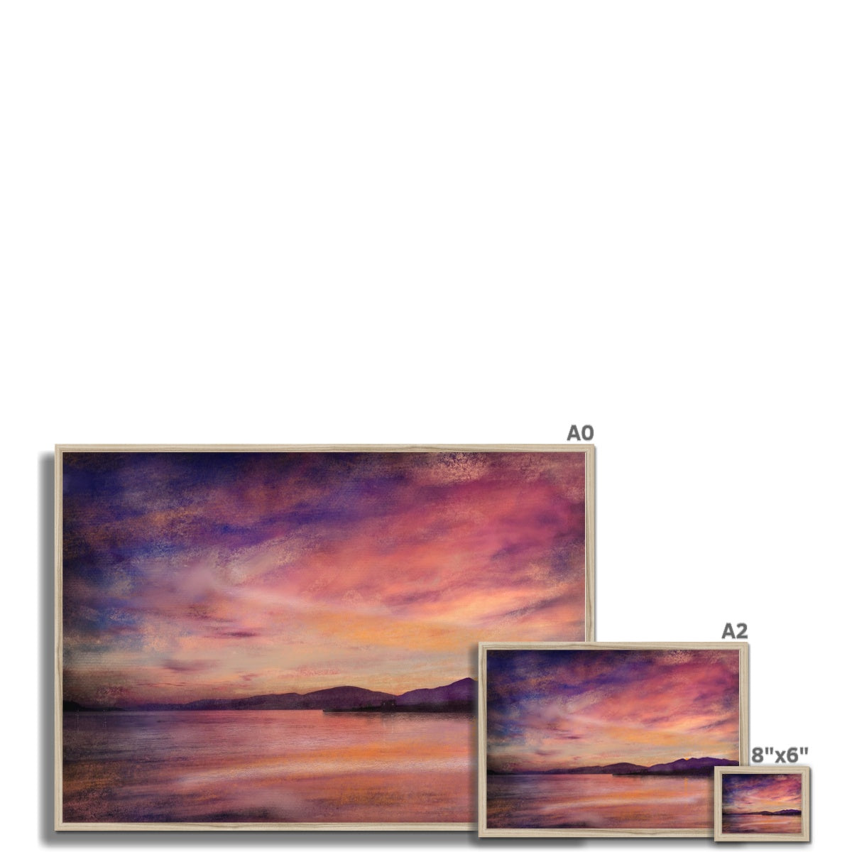 Loch Linnhe Dusk Painting | Framed Prints From Scotland