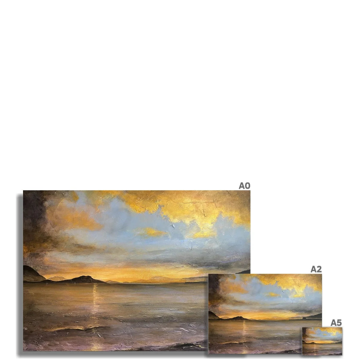 Loch Linnhe Sunset Fine Art Print - Lochs & Mountains Gallery Scotland Worldwide Shipping Scottish Prints and Glencoe Landscape Paintings
