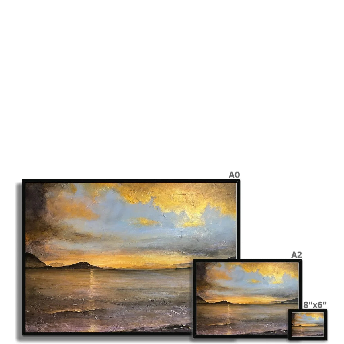 Loch Linnhe Sunset Framed Print - Lochs & Mountains Art Gallery Scotland Worldwide Shipping Scottish Prints and Glencoe Landscape Paintings