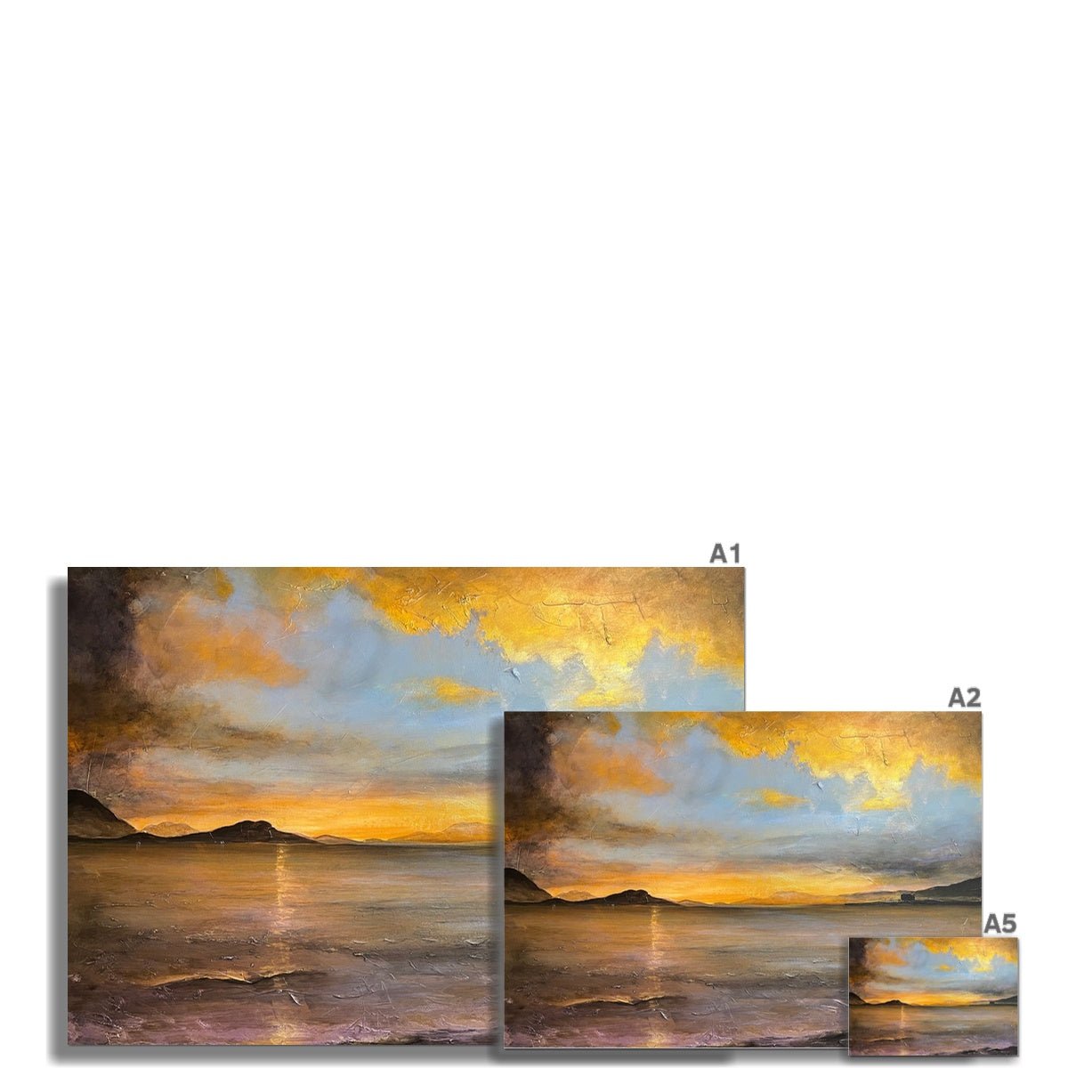 Loch Linnhe Sunset Painting | Fine Art Prints From Scotland-Unframed Prints-Scottish Lochs & Mountains Art Gallery-Paintings, Prints, Homeware, Art Gifts From Scotland By Scottish Artist Kevin Hunter