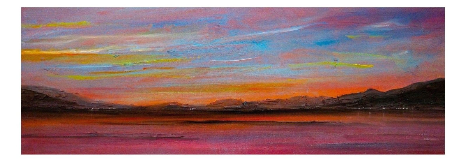 Loch Lomond Dusk-Panoramic Prints-Scottish Lochs & Mountains Art Gallery-Paintings, Prints, Homeware, Art Gifts From Scotland By Scottish Artist Kevin Hunter
