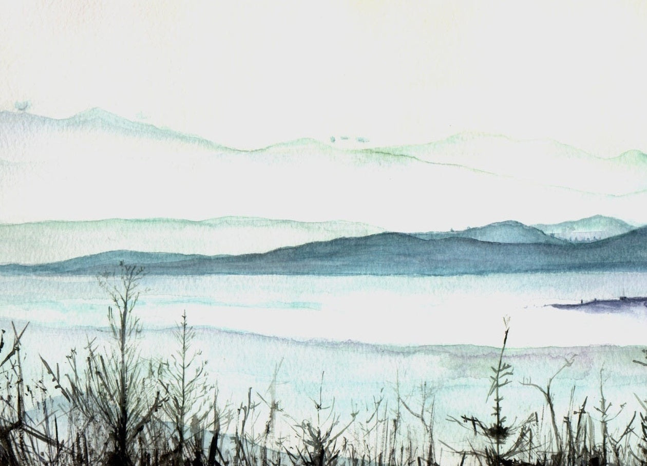 Loch Lomond Mist Scottish Landscape Painting