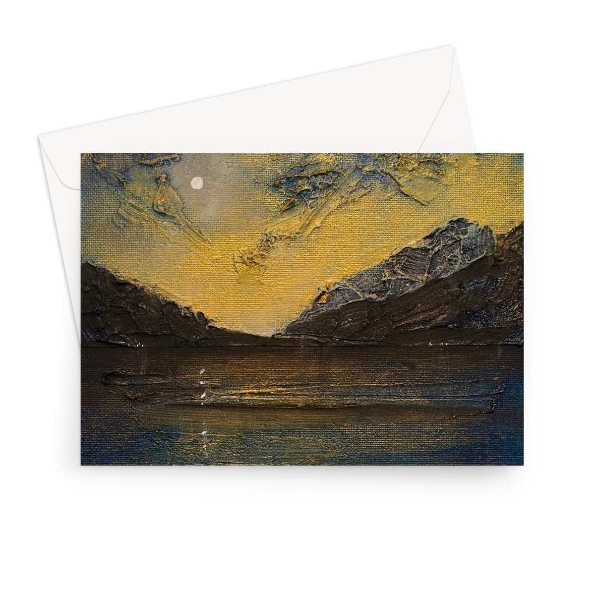 Loch Lomond Moonlight Scottish Art Gifts Greeting Card