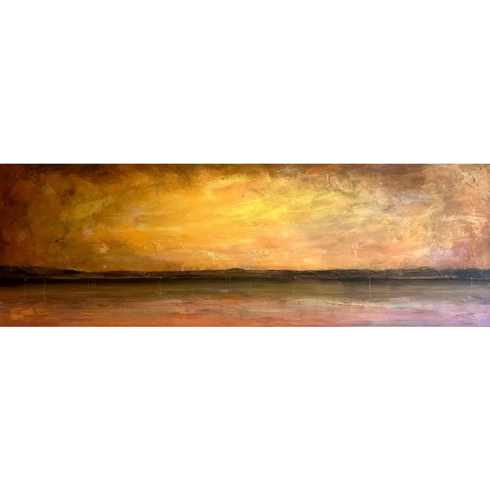 Loch Lomond Sunset Abstract - Scottish Panoramic Art - Lochs & Mountains Gallery Scotland