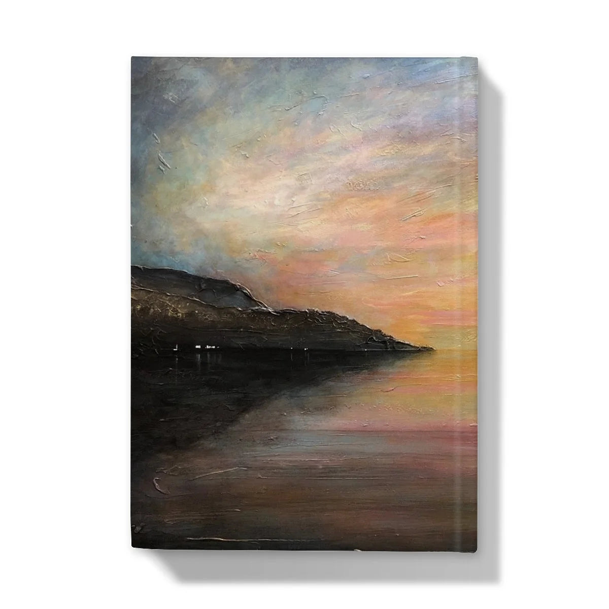 Loch Ness Glow Hardback Journal - Lochs & Mountains Art Gallery Scotland Worldwide Shipping Scottish and Paintings Prints by Artist Hunter