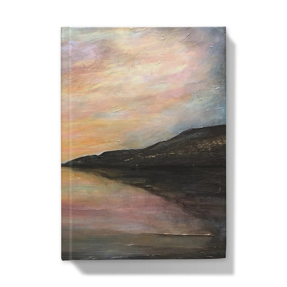 Loch Ness Glow Hardback Journal - Lochs & Mountains Art Gallery Scotland Worldwide Shipping Scottish and Paintings Prints by Artist Hunter