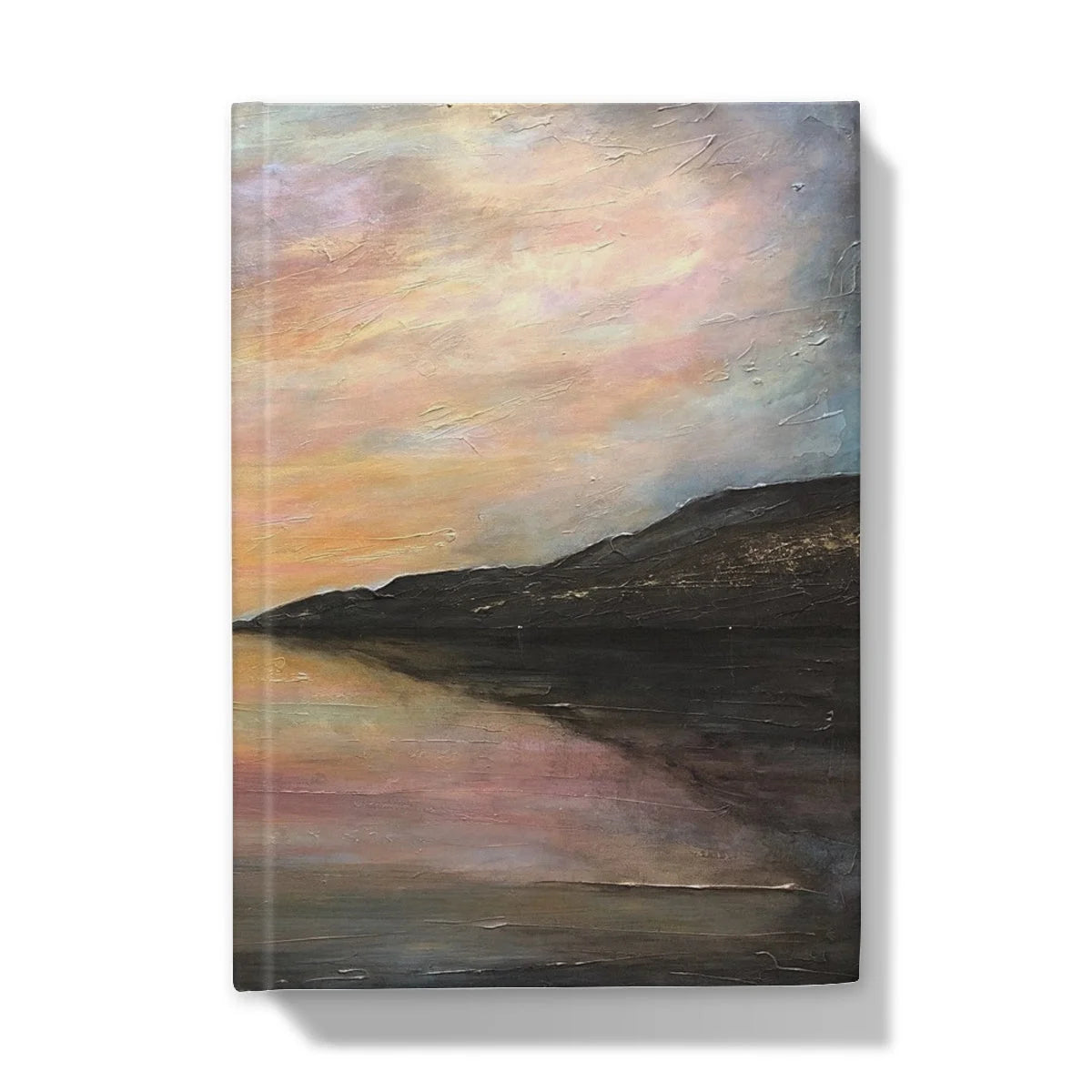 Loch Ness Glow Hardback Journal - Lochs & Mountains Art Gallery Scotland Worldwide Shipping Scottish and Paintings Prints by Artist Hunter