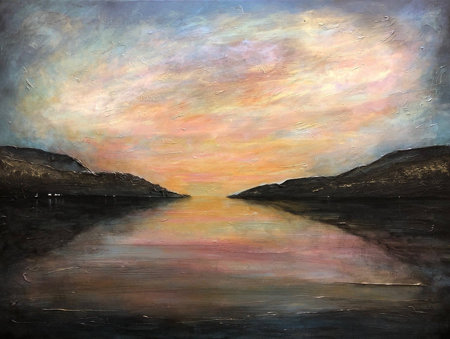 Loch Ness Glow Painting Fine Art Prints