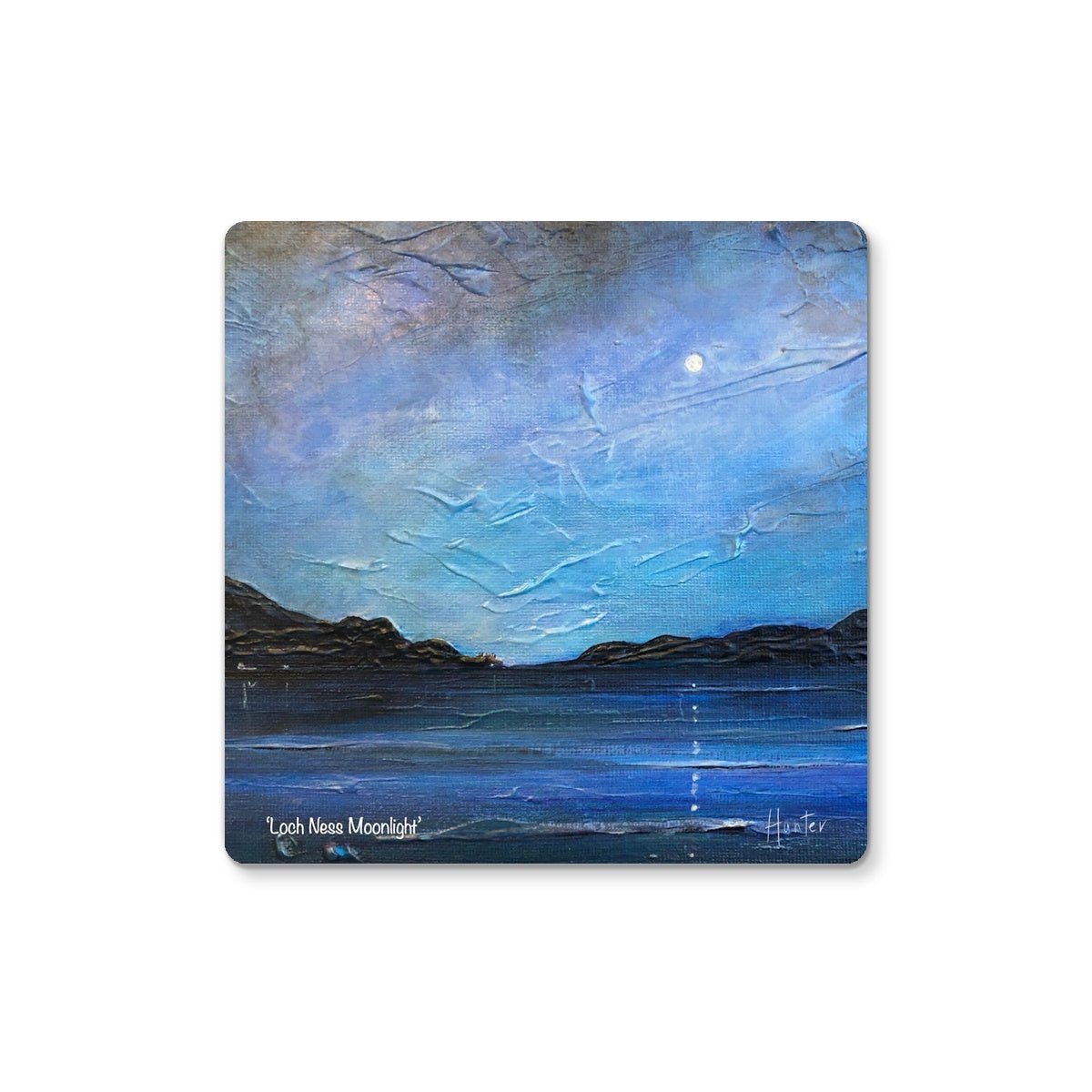 Loch Ness Moonlight Art Gifts Coaster