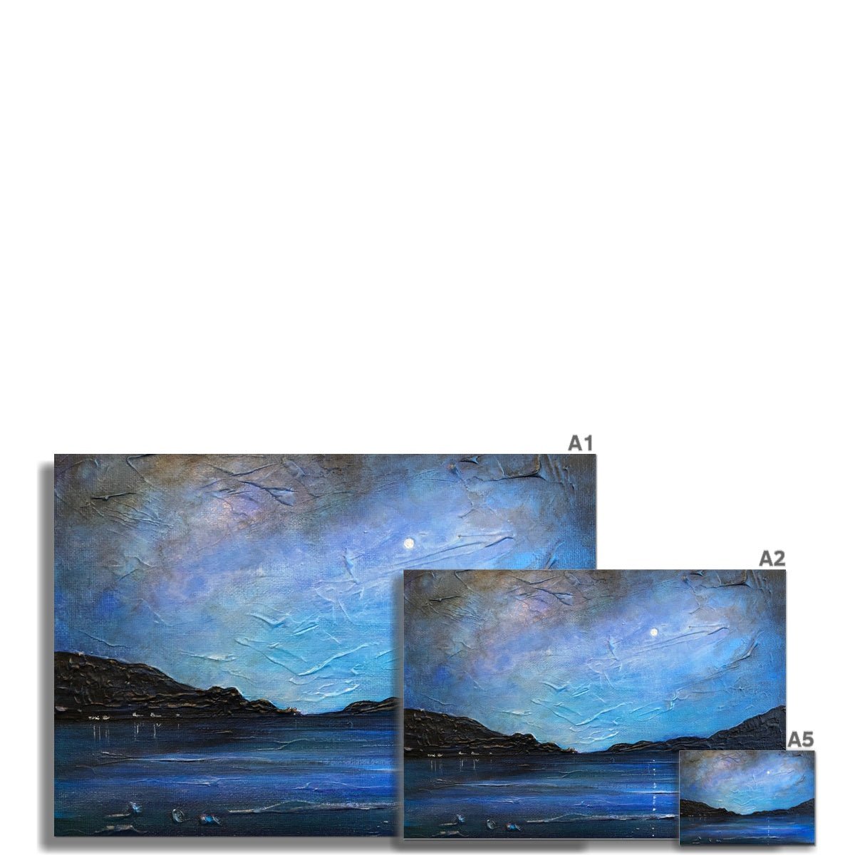 Loch Ness Moonlight Painting Scotland | Signed Scottish Fine Art Prints