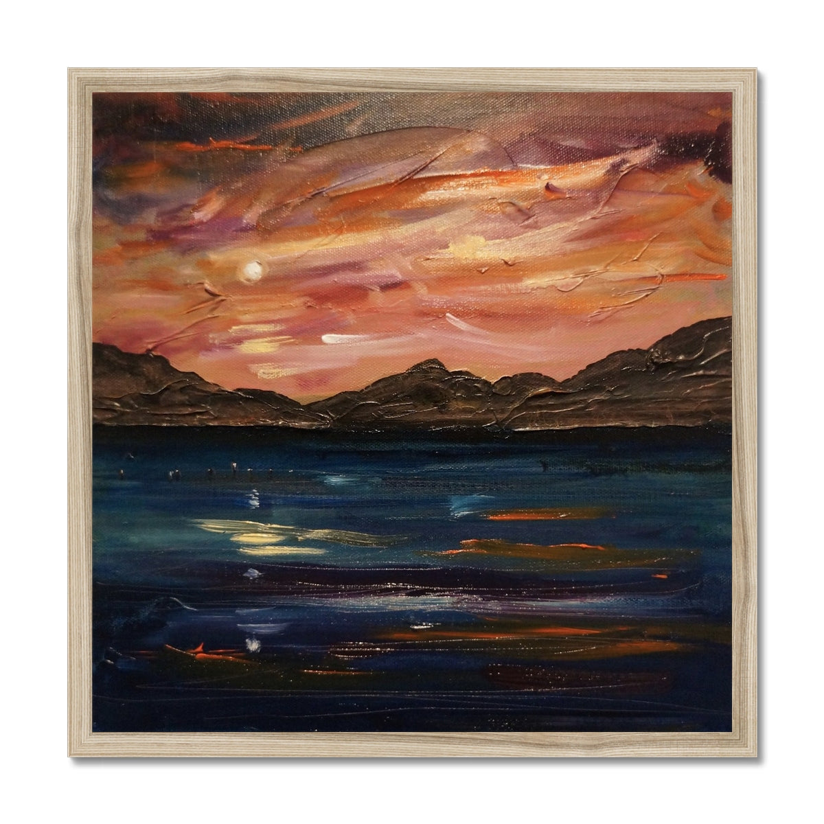 Loch Ness Moonset Painting | Framed Prints From Scotland