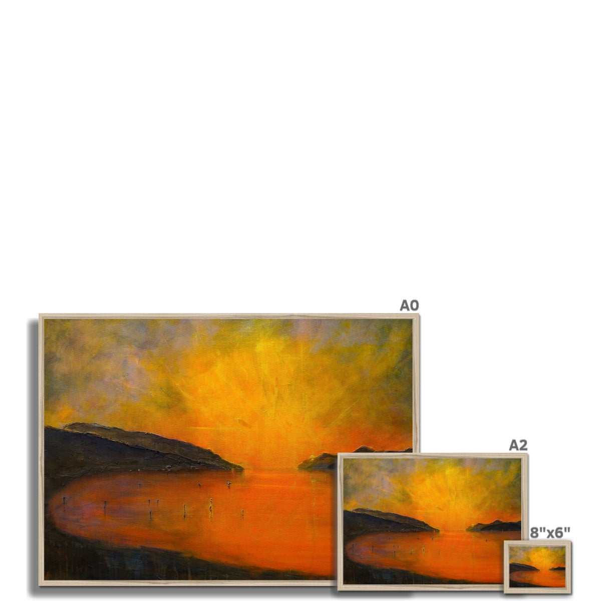 Loch Ness Sunset Painting | Framed Prints From Scotland