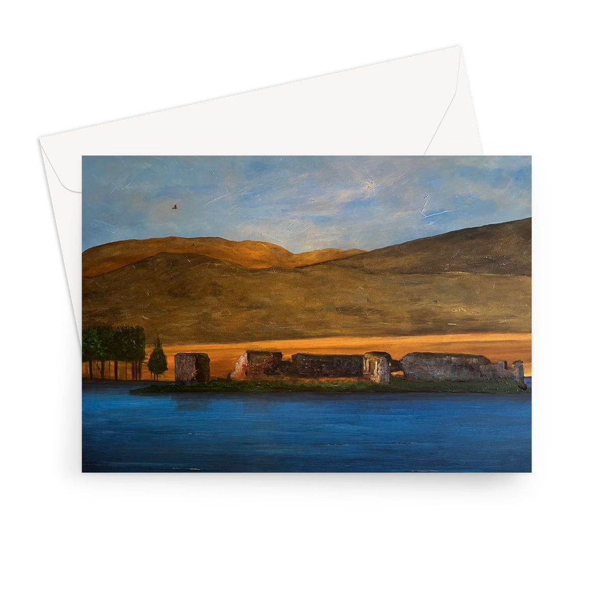 Lochindorb Castle Scottish Art Gifts Greeting Card