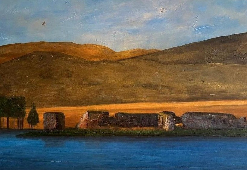 Lochindorb Castle Scottish Landscape Painting