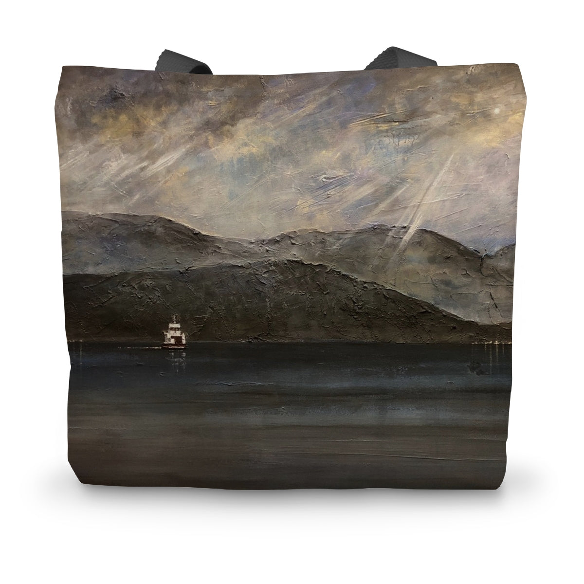 Lochranza Moonlit Ferry Arran Art Gifts Canvas Tote Bag