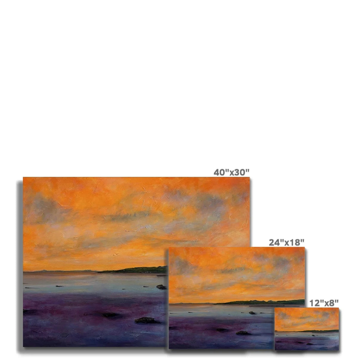 Looking from Largs Original Landscape Painting on Canvas - Arran Art Gallery Scotland Worldwide Shipping Paintings | Prints | Gifts