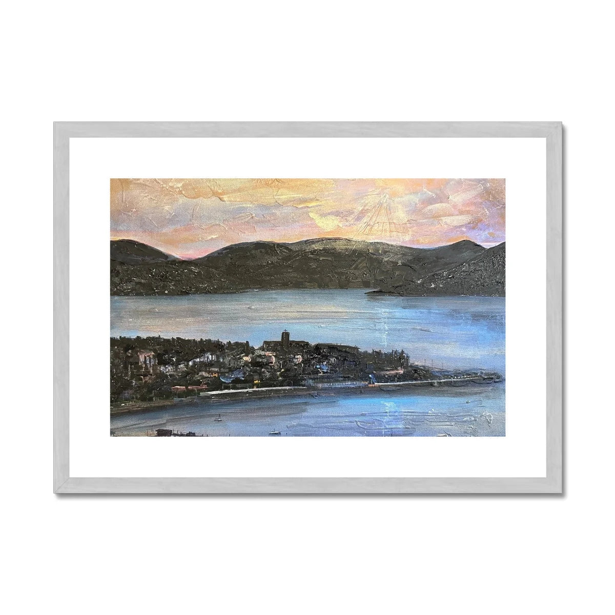 From Lyle Hill Antique Framed & Mounted Print - River Clyde Art Gallery Scotland Worldwide Shipping Scottish Artist Fine Prints