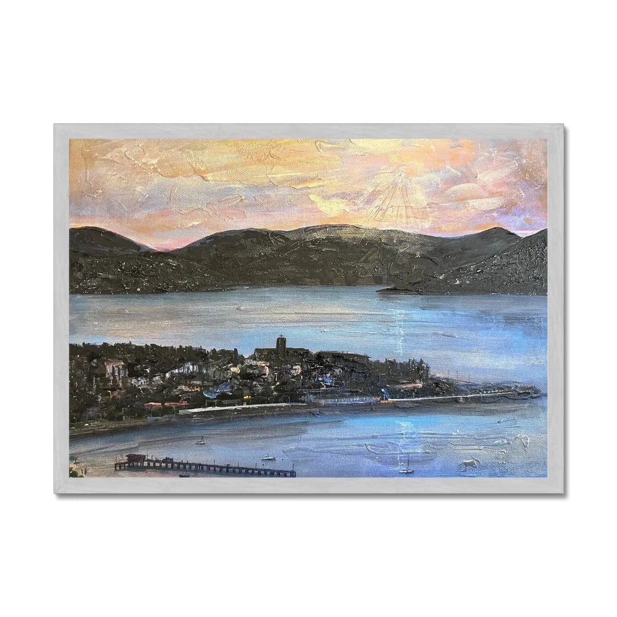 From Lyle Hill Antique Framed Print - River Clyde Art Gallery Scotland Worldwide Shipping Scottish Artist Fine Prints and Paintings