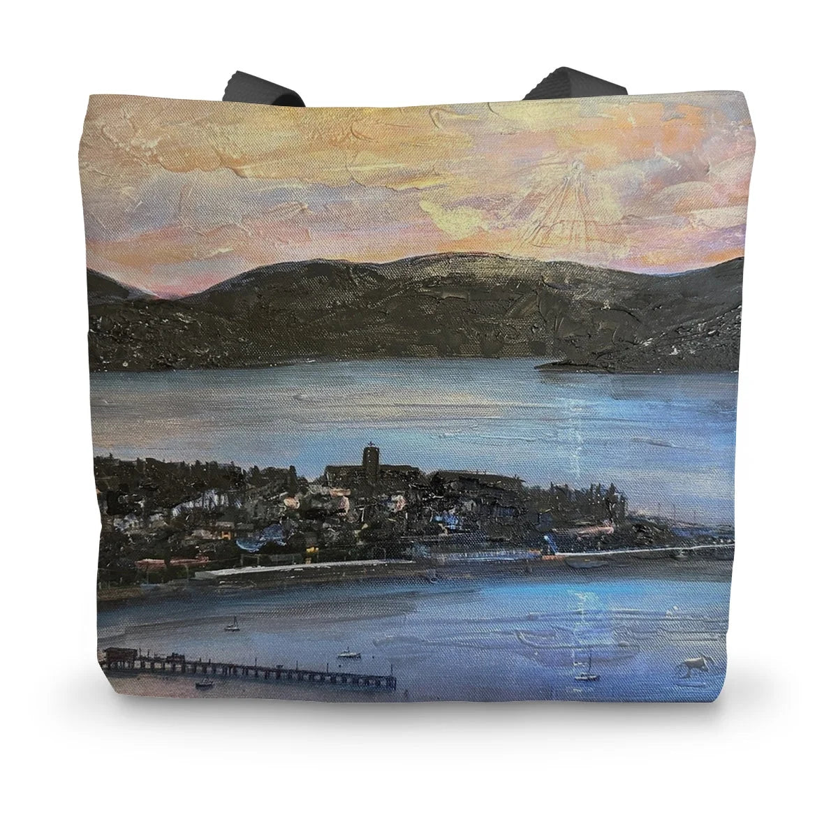 From Lyle Hill Canvas Tote Bag - River Clyde Art Gallery Scotland Worldwide Shipping Scottish Prints