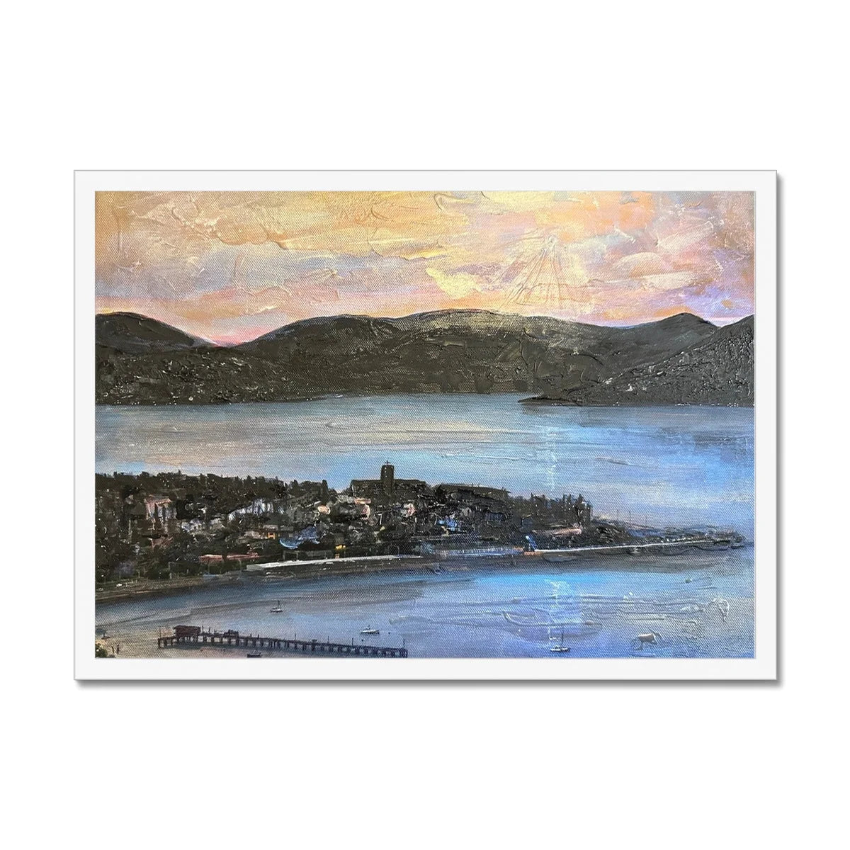 From Lyle Hill Framed Print - River Clyde Art Gallery Scotland Worldwide Shipping Scottish Artist Fine Prints and Paintings Collection