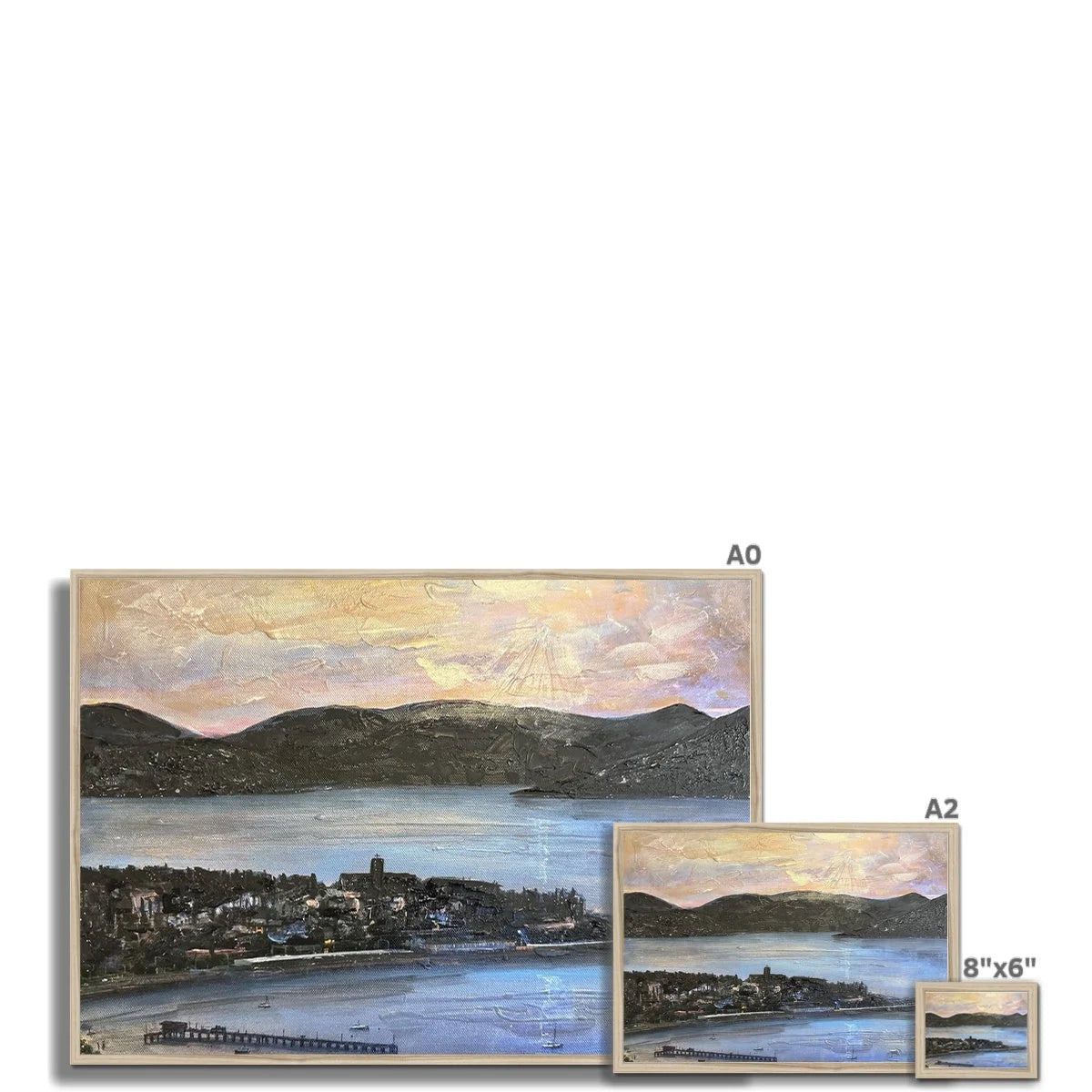 From Lyle Hill Framed Print - River Clyde Art Gallery Scotland Worldwide Shipping Scottish Artist Fine Prints and Paintings Collection