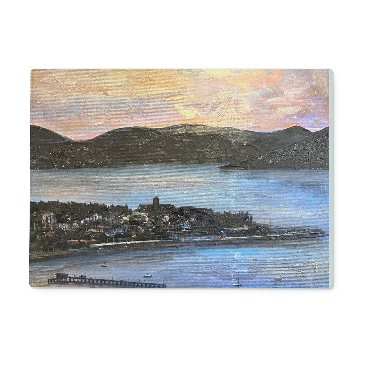 From Lyle Hill Glass Chopping Board - River Clyde Art Gallery Scotland Worldwide Shipping Scottish Prints