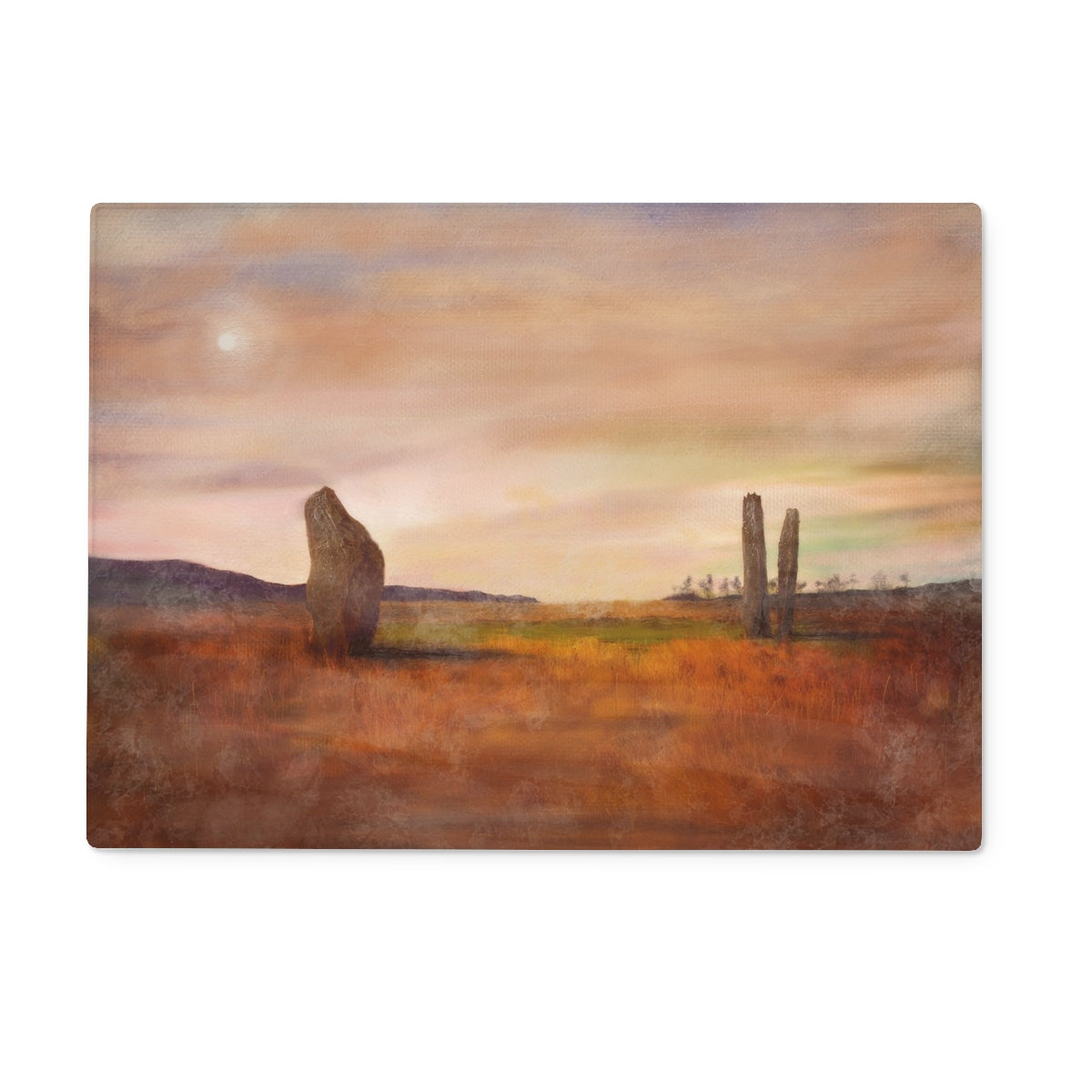 Machrie Moor Arran Art Gifts Glass Chopping Board