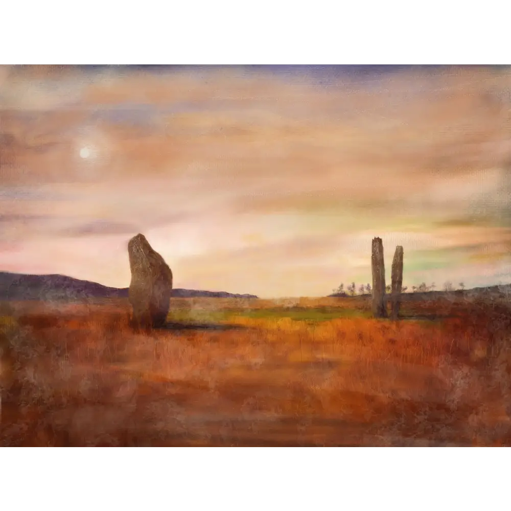 Machrie Moor Moonlight Art Print Scottish Artist Arran