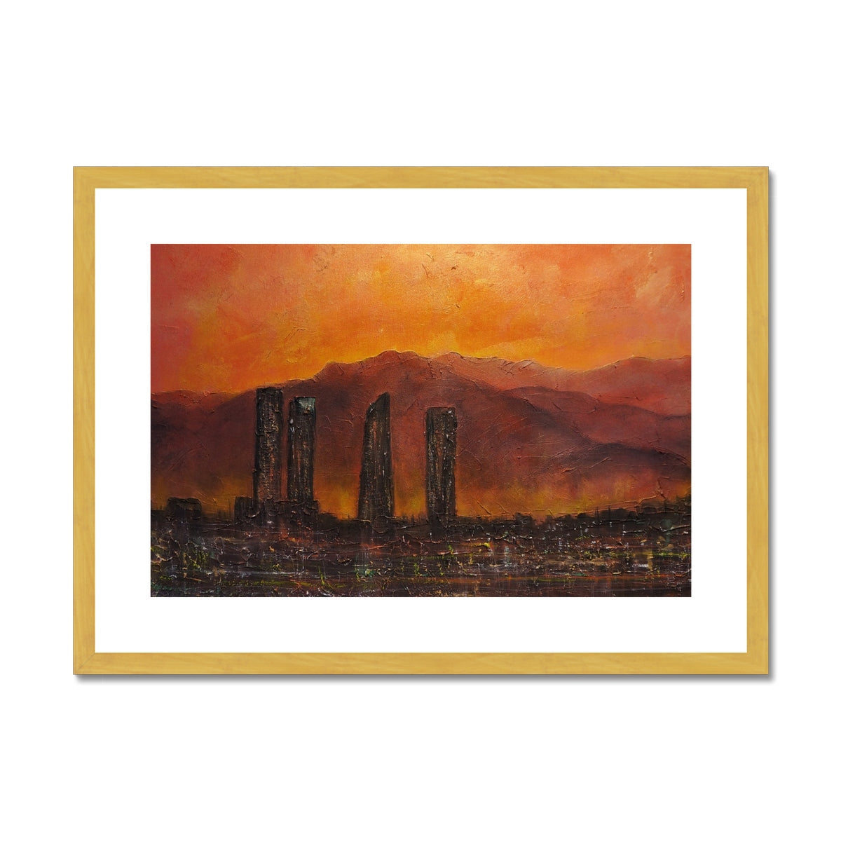 Madrid Dusk Painting | Antique Framed & Mounted Prints From Scotland