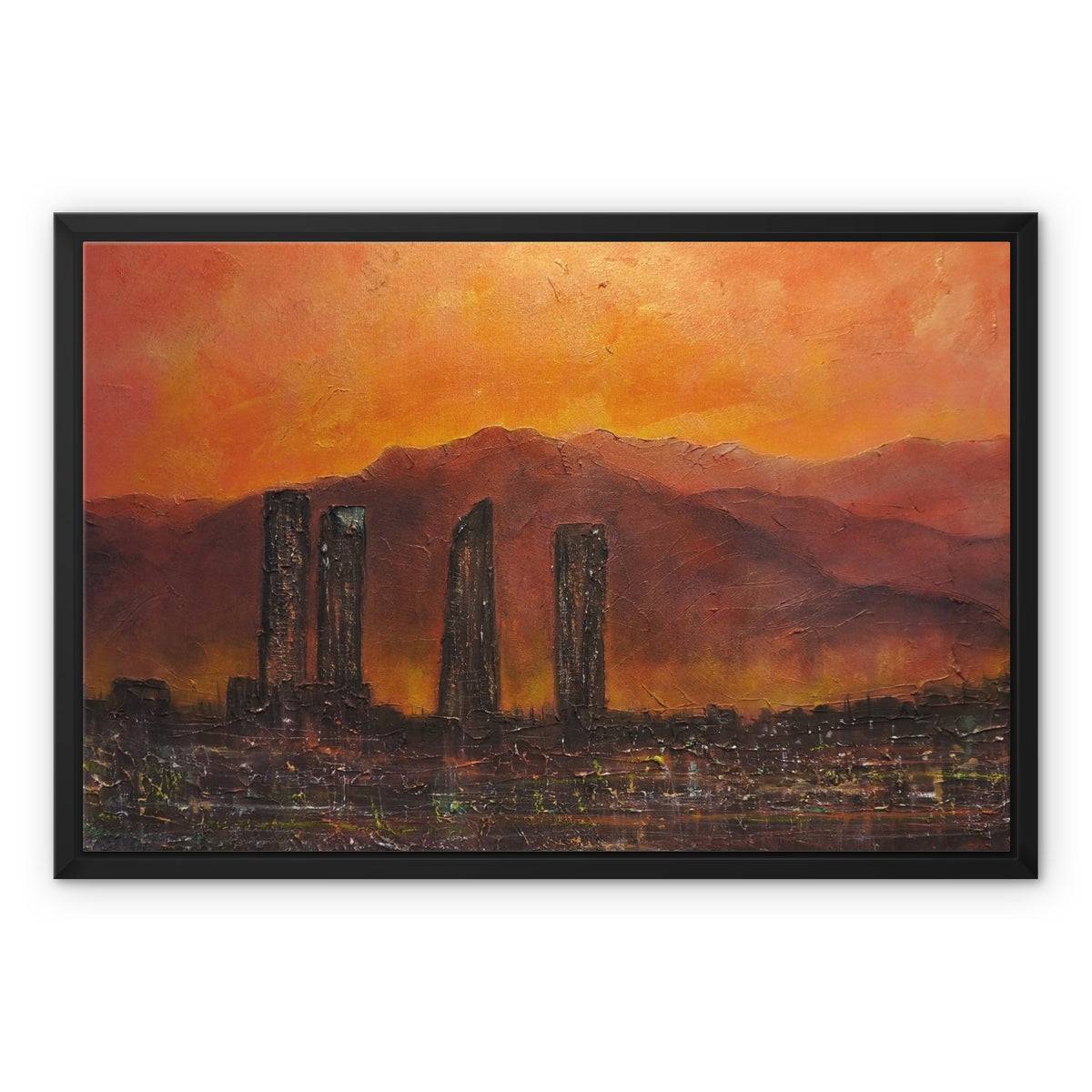 Madrid Dusk Painting | Framed Canvas From Scotland