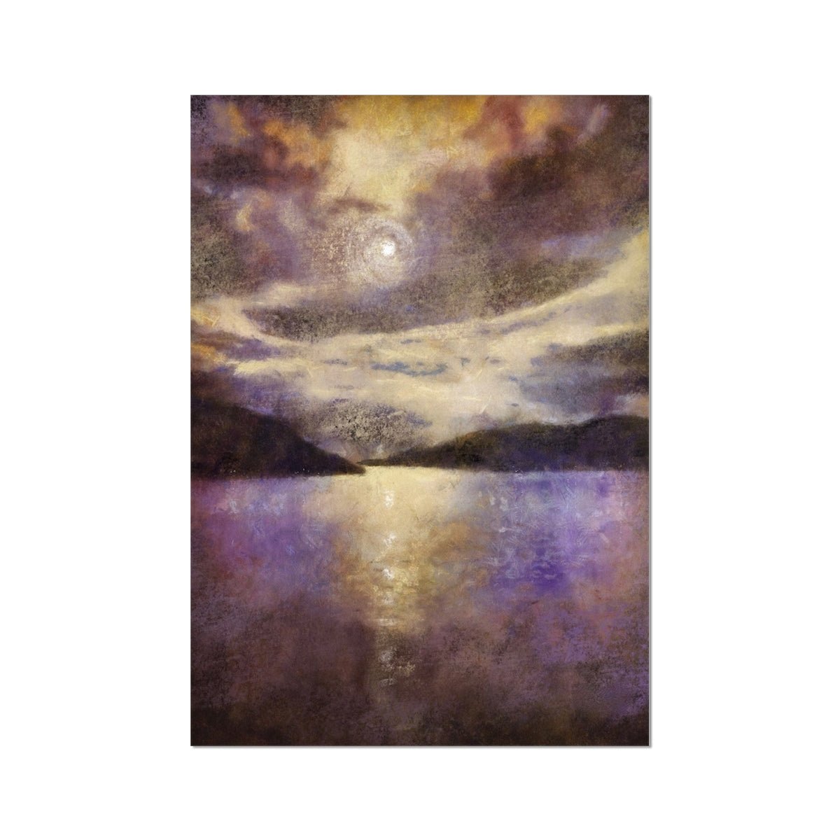 Moonlight Meets Lewis & Harris Painting | Fine Art Prints From Scotland-Unframed Prints-Hebridean Islands Art Gallery-A2 Portrait-Paintings, Prints, Homeware, Art Gifts From Scotland By Scottish Artist Kevin Hunter
