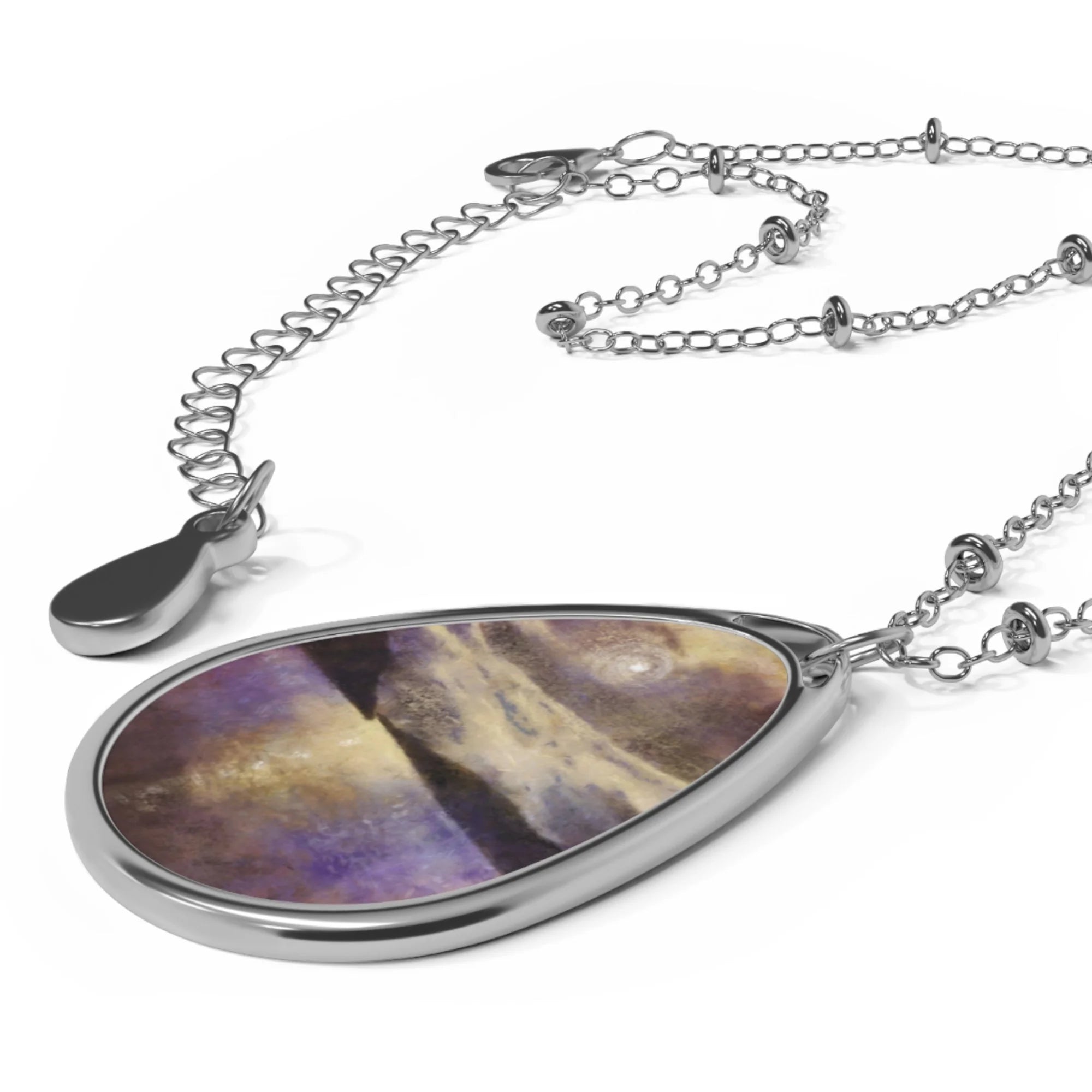 Moonlight Meets Lewis & Harris | Scottish Art Jewellery | Necklace - Hebridean Islands Gallery Scotland Worldwide Shipping Silver Chain
