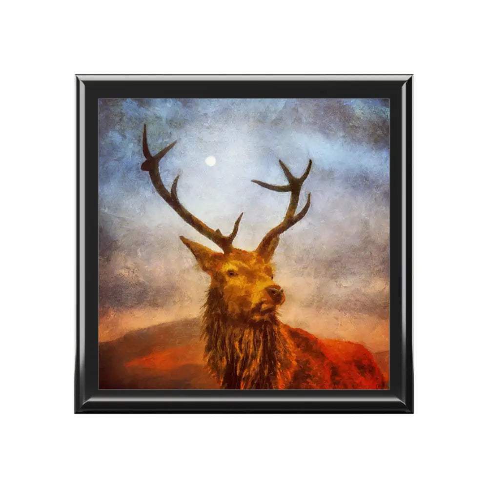 Kevin Hunter Art Jewellery Box Moonlit Highland Stag