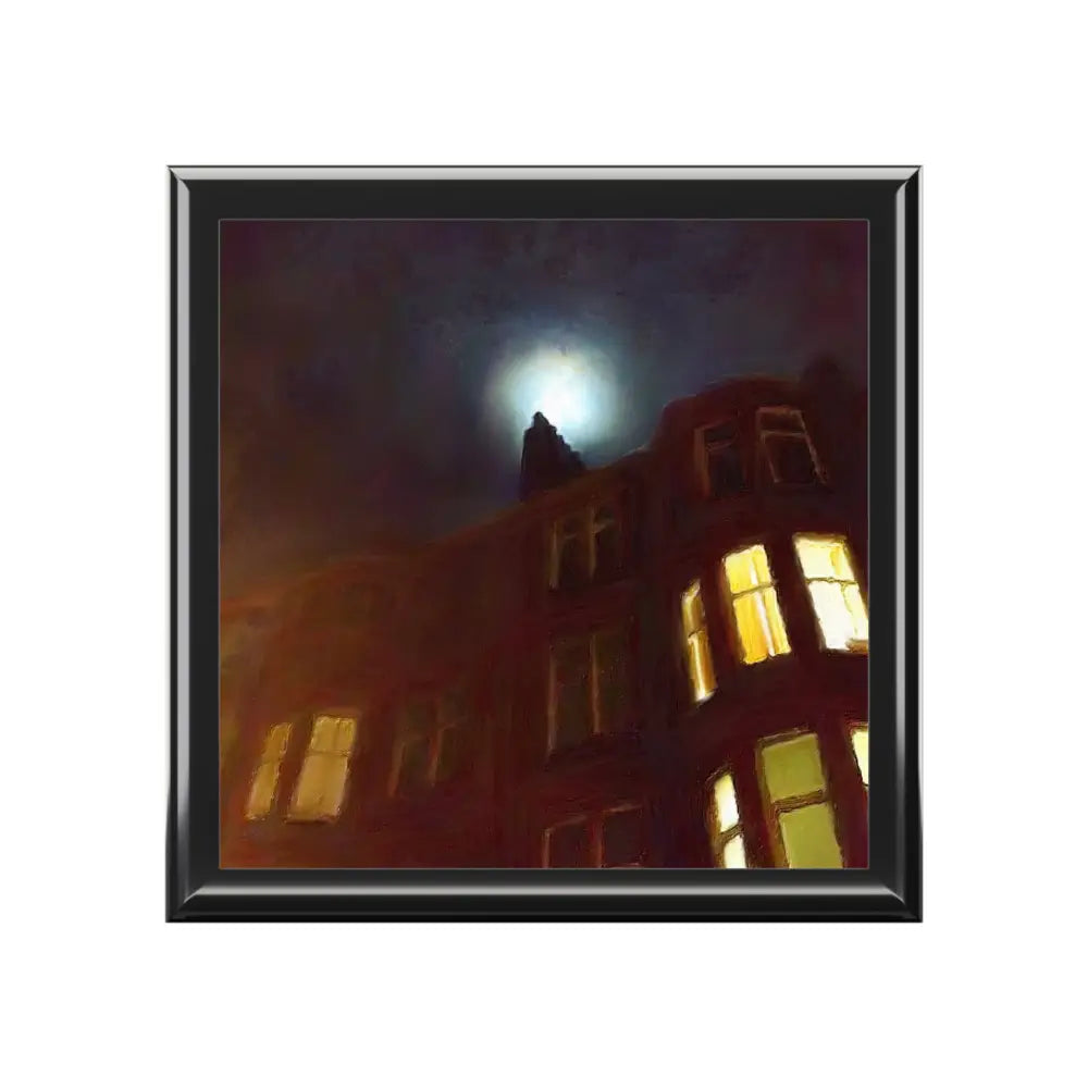 A Moonlit Tenement Art Jewellery Box