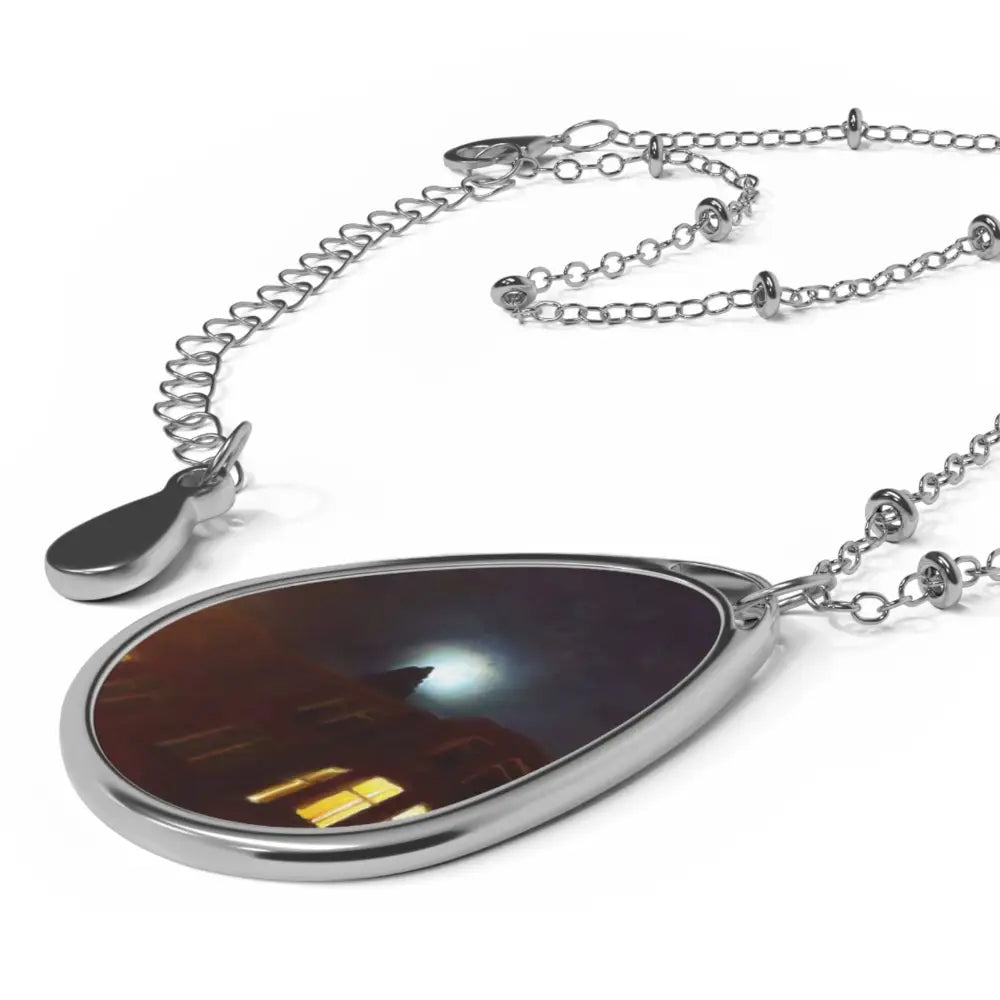 A Moonlit Tenement Art Necklace