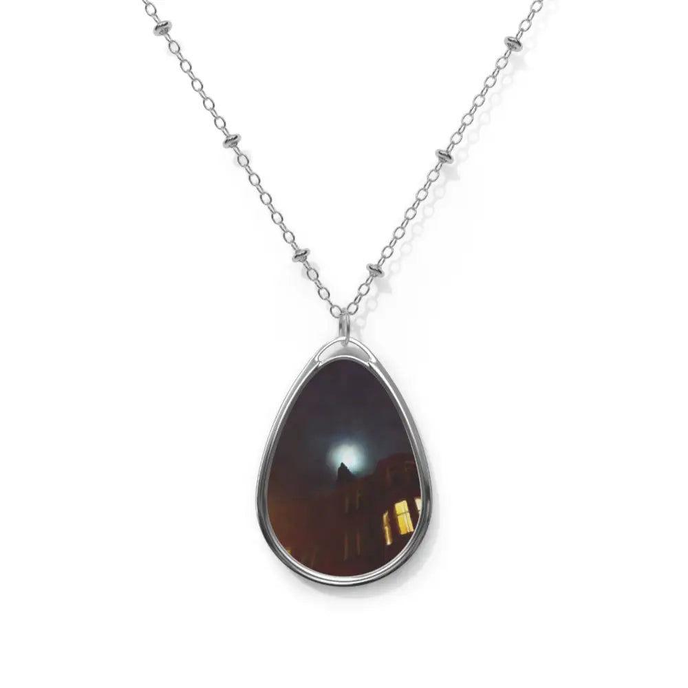 A Moonlit Tenement Art Necklace