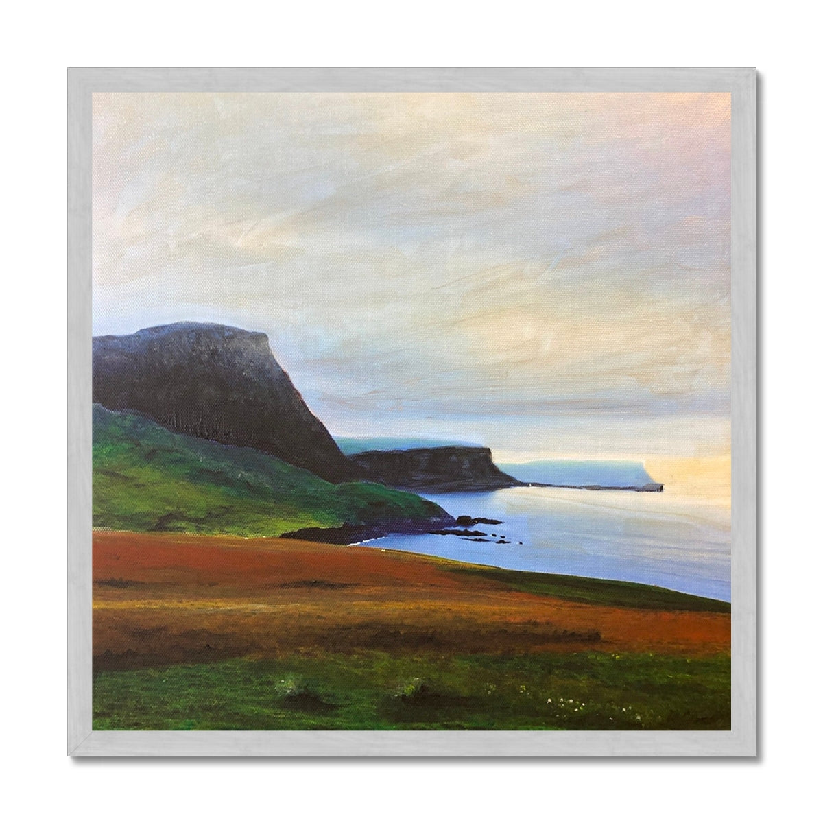 Neist Point Cliffs Antique Framed Print