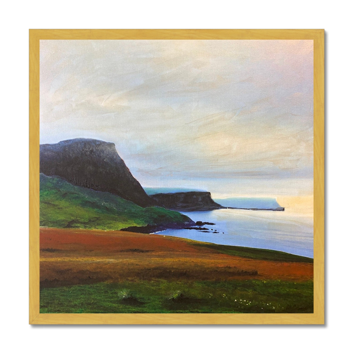 Neist Point Cliffs Antique Framed Print