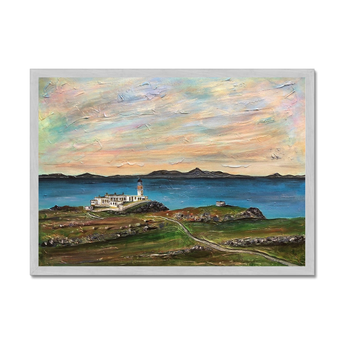 Neist Point Lighthouse Skye Antique Framed Print