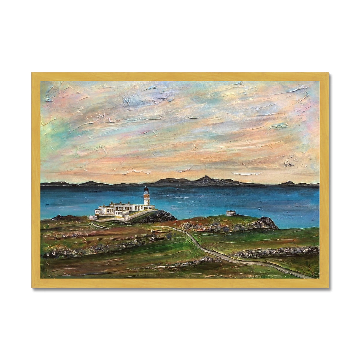 Neist Point Lighthouse Skye Antique Framed Print